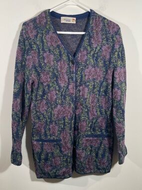 Vintage Missoni Sport wool blend floral cardigan S